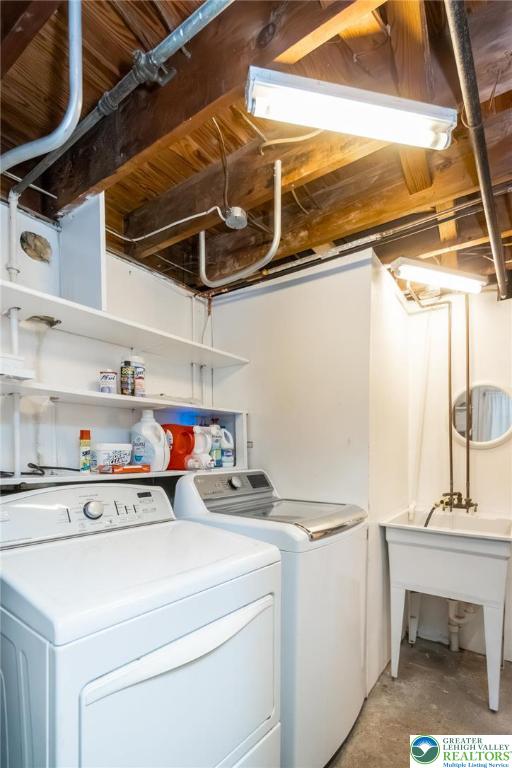 898 Walnut Road Warminster, PA 18974 - Photo 35 of 47 a utility room with dryer and washer