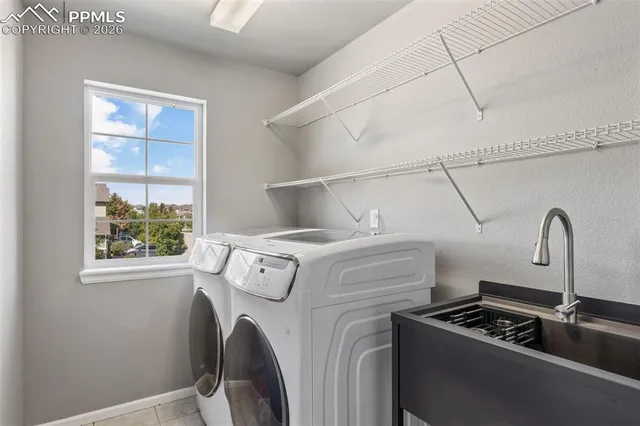a view of a backyard with sitting area