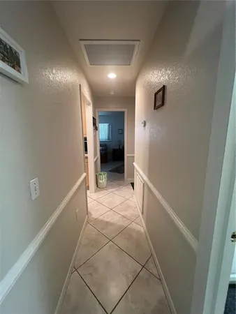 a view of hallway with stairs
