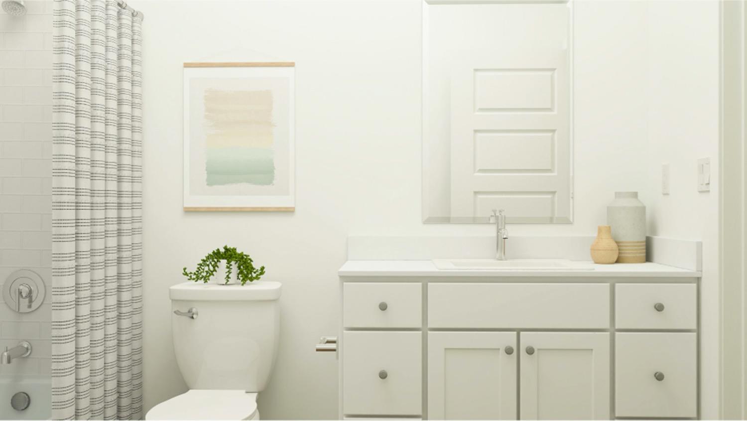 1019 Summerset Avenue, Unit 126 Clovis, CA 93619 - Photo 8 of 15 a bathroom with a sink toilet and mirror