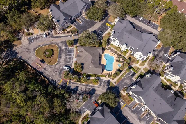 a view of a big building next to a building