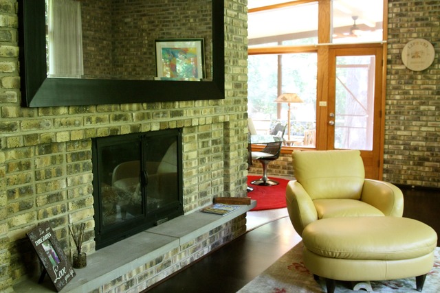 35W281 Country School Road Algonquin, IL 60102 - Photo 9 of 24 a living room with furniture a fireplace and a flat screen tv