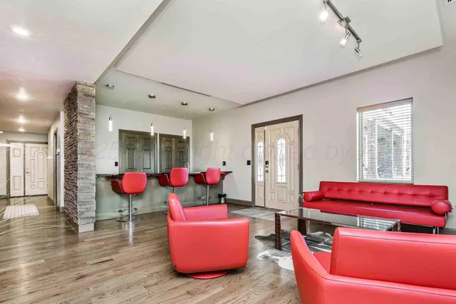 a room with musical instruments