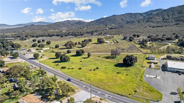 a view of a swimming pool with a mountain