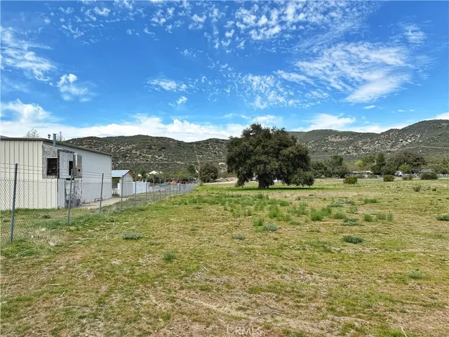 a view of a swimming pool with a mountain