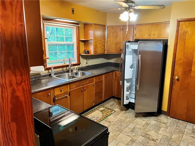 an empty room with a window