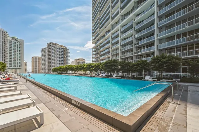 a view of a city with tall buildings