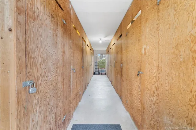 a swimming pool with chairs