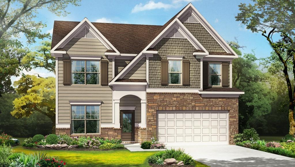 7277 Demeter Atlanta, GA 30349 - Photo 1 of 1 Color Rendering of Plan & Elevation.