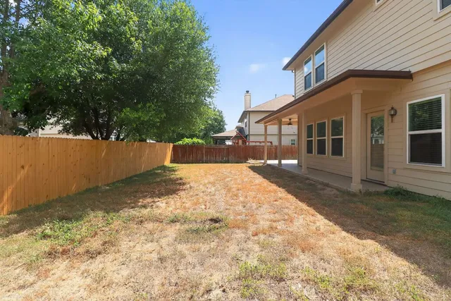 a backyard of a house