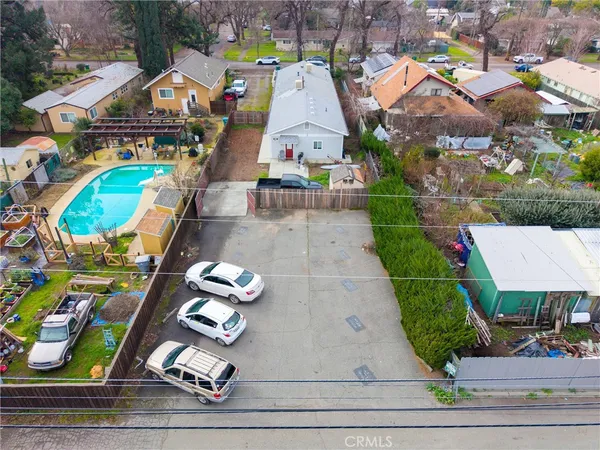 an aerial view of multiple house