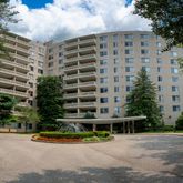 a front view of a building