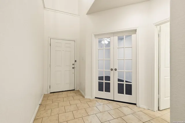 a view of a entrance and room with window