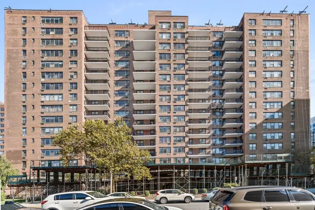 a front view of a building