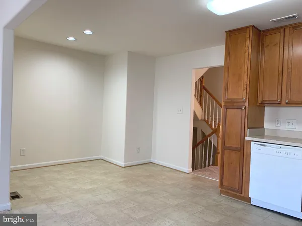 a view of a hallway with entryway
