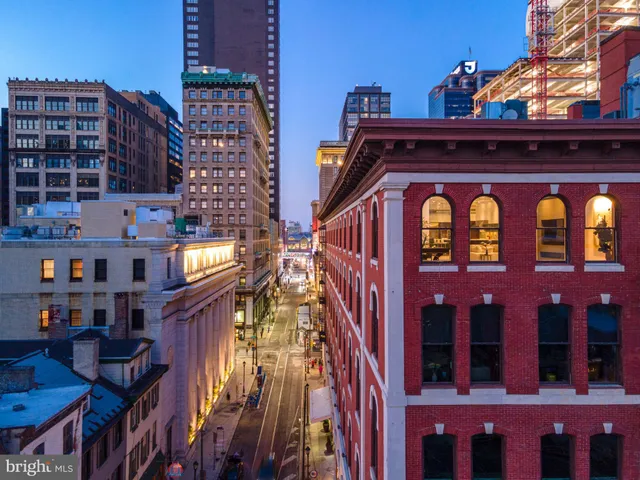 a front view of a building