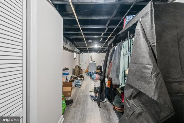 a view of storage and utility room