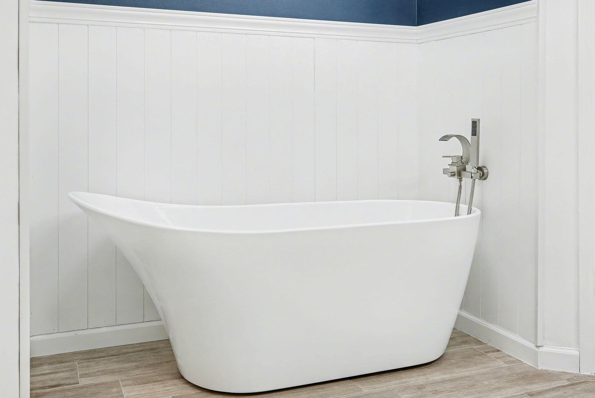 8431 Bazemore Road Cordova, TN 38018 - Photo 14 of 23 Full bathroom featuring a freestanding tub and tile floors