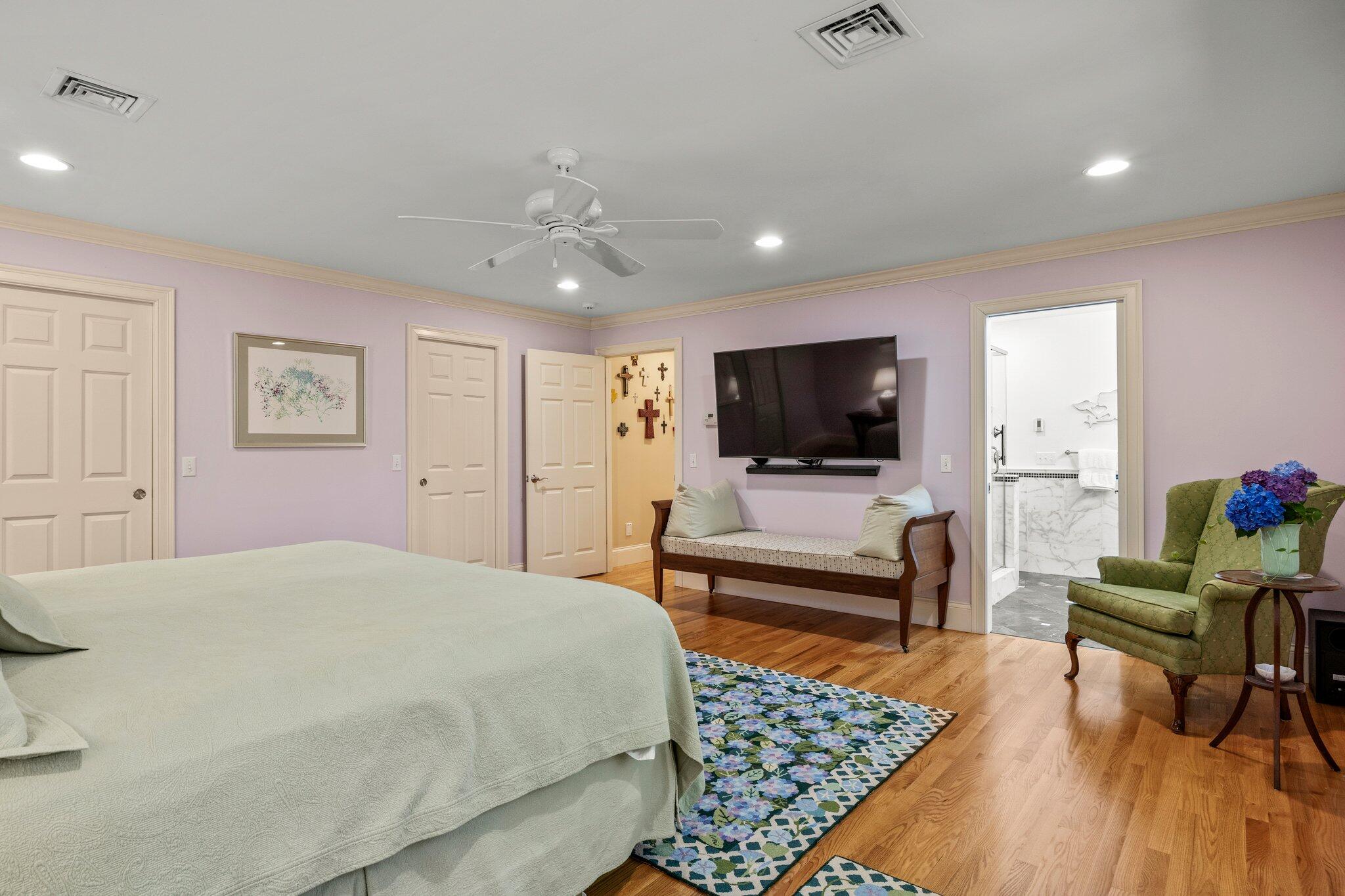 35 Angus Way Centerville, MA 02632 - Photo 21 of 62 a bedroom with furniture and a flat screen tv