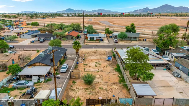 an aerial view of a city