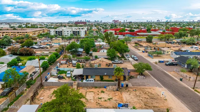 an aerial view of a city