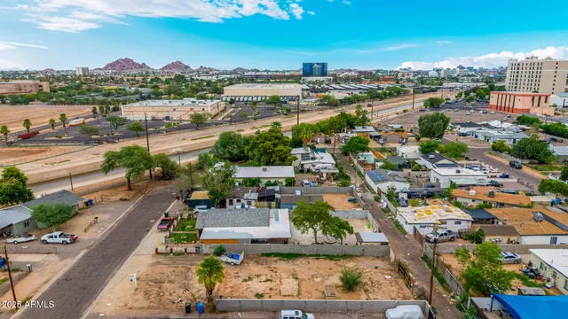 an aerial view of city