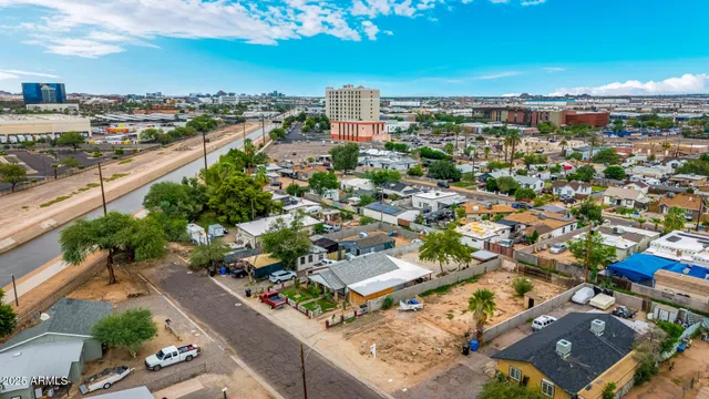 an aerial view of a city