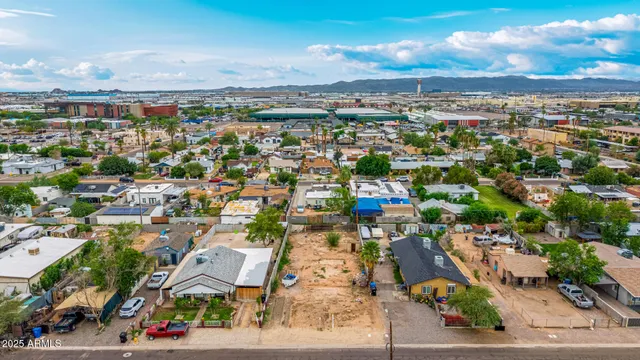 an aerial view of a city