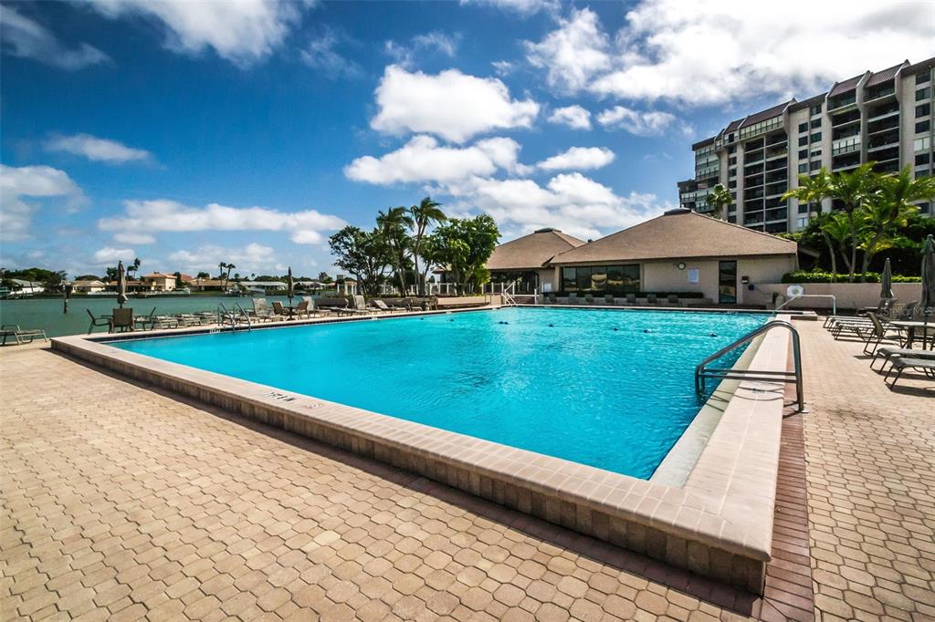 9495 Blind Pass Road, Unit 205 St. Pete Beach, FL 33706 - Photo 59 of 71 a view of swimming pool and lake view