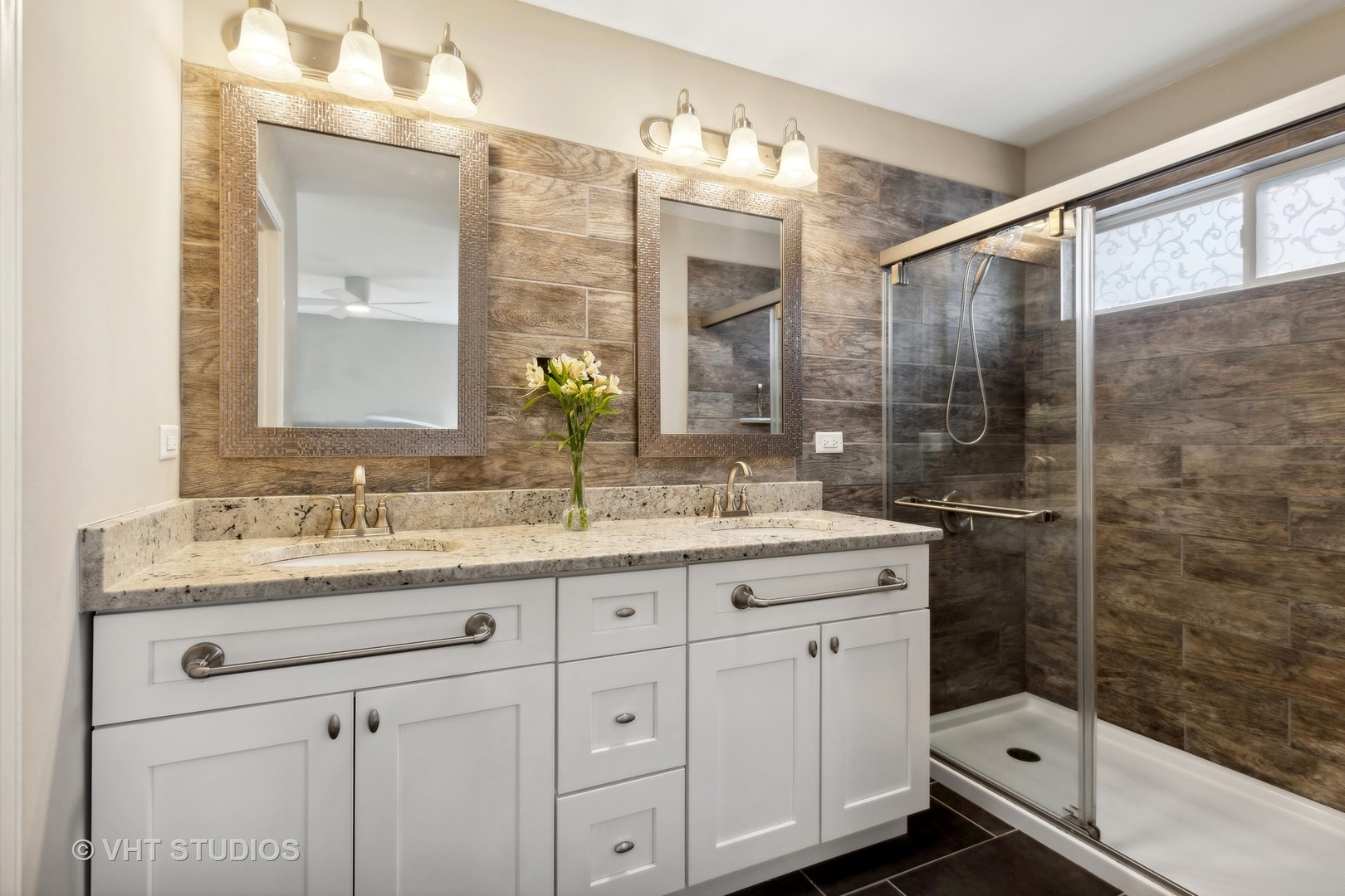 230 Willow Bend Bolingbrook, IL 60490 - Photo 21 of 29 a bathroom with a granite countertop sink mirror and double
