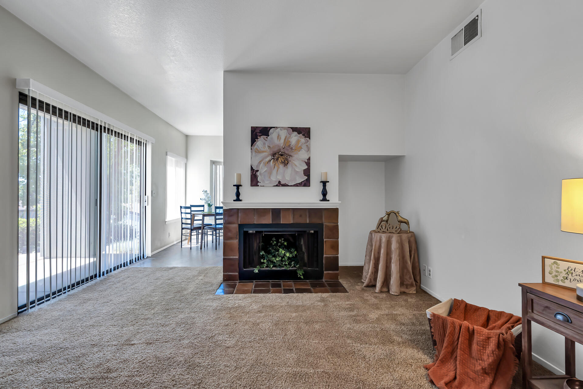 410 Ridgecrest Trail, Unit 129 Redding, CA 96003 - Photo 2 of 26 Living Room Fireplace