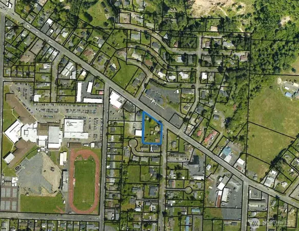 a city view with tall buildings