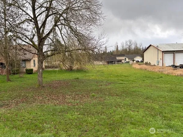 a view of a backyard