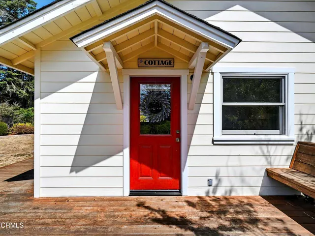 a view of a entryway door front of house