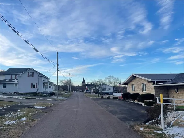a house view with a street