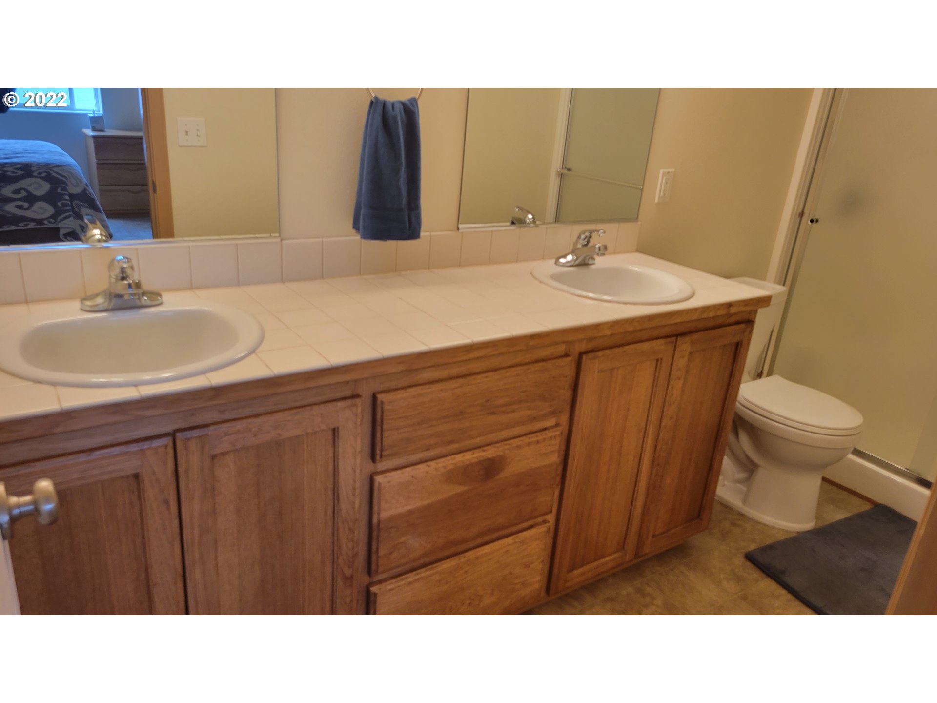 816 Southeast Darrow Road Estacada, OR 97023 - Photo 16 of 29 a bathroom with a sink and a mirror