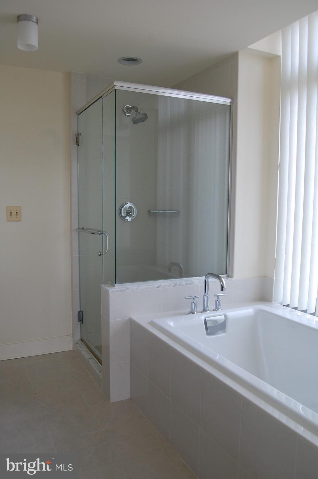 675 President Street, Unit 1609 Baltimore, MD 21202 - Photo 6 of 13 a bathroom with a sink a shower and a bathtub