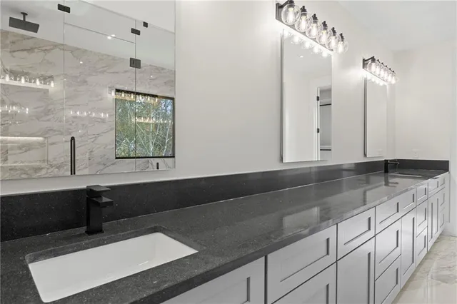 a view of a furniture in wooden floor