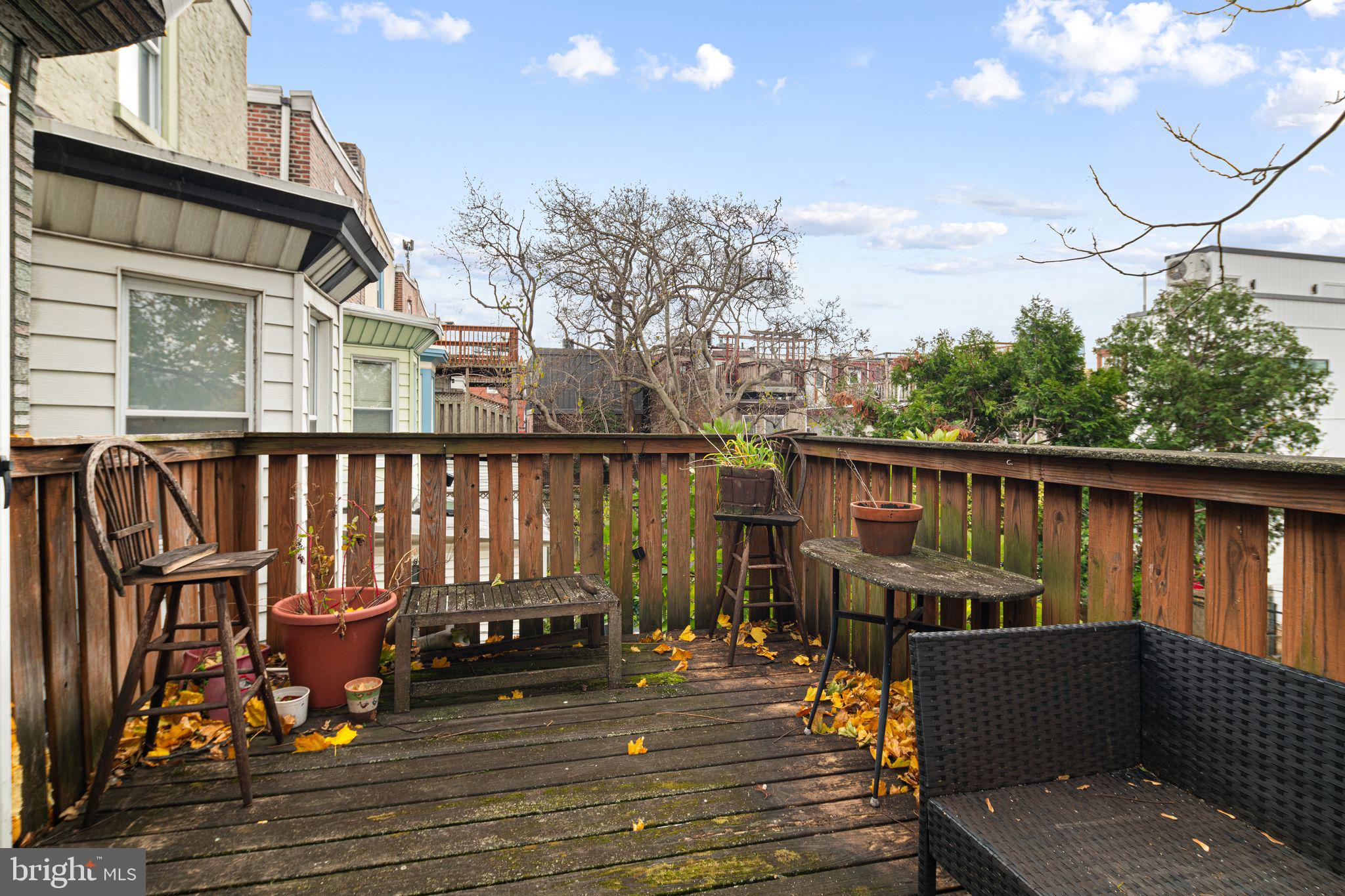 2914 Poplar Street Philadelphia, PA 19130 - Photo 17 of 32 a view of a deck with chairs next to yard
