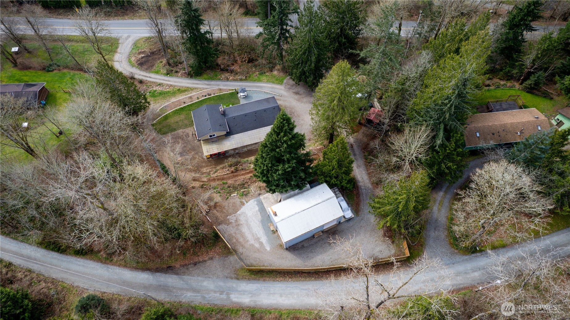 22731 Prairie Road Sedro-Woolley, WA 98284 - Photo 3 of 37 an aerial view of a house with outdoor space