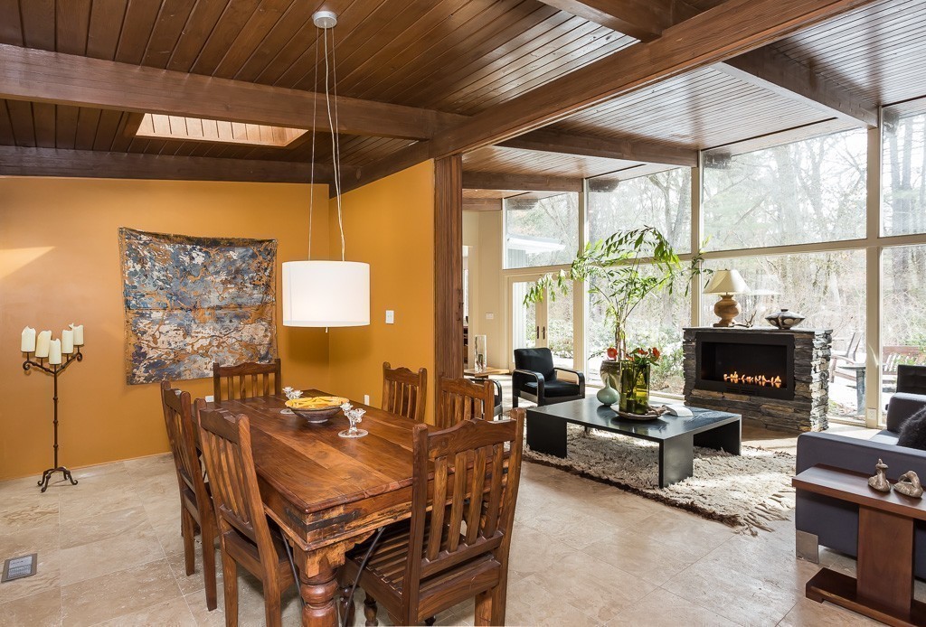111 Captain Road Longmeadow, MA 01106 - Photo 4 of 30 a living room with furniture a flat screen tv and a fireplace