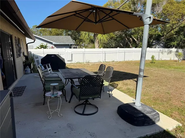 a backyard of a house