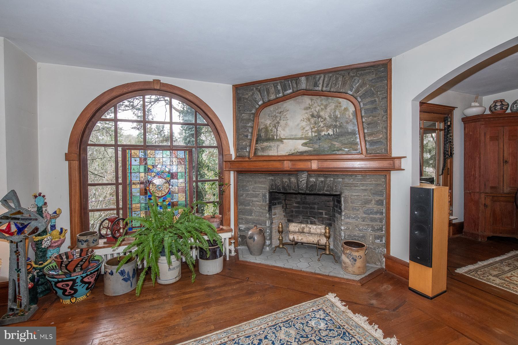 724 East Manoa Road Havertown, PA 19083 - Photo 8 of 36 Living Room Fireplace