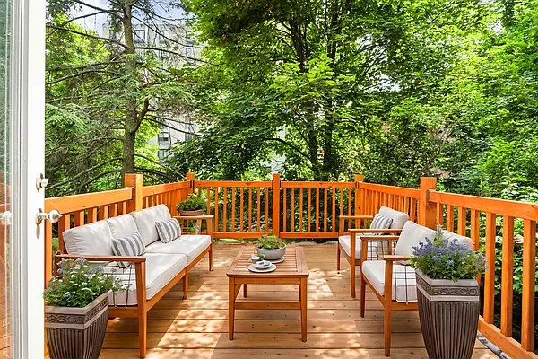 swimming pool view with a seating space