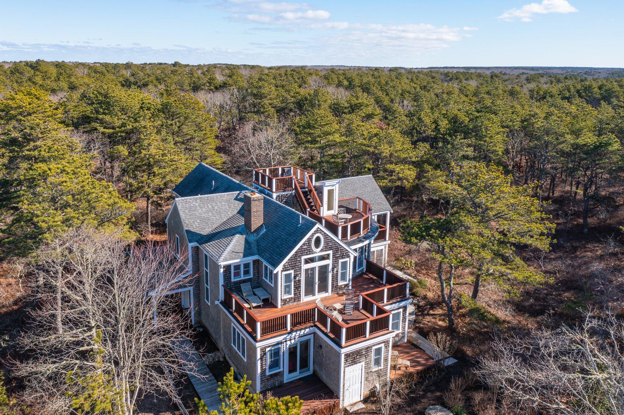 11 Sandy Lane Truro, MA 02666 - Photo 81 of 98 an aerial view of a house with a mountain