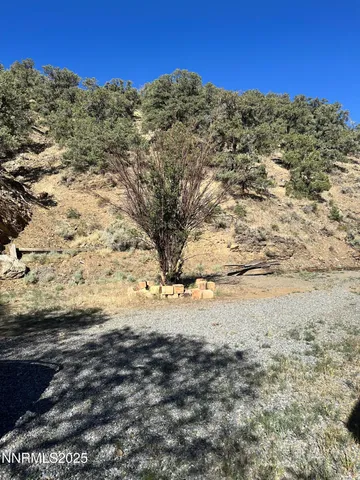 a view of a road with a snow on the ground
