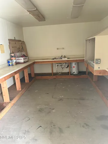 a close view of water heater room