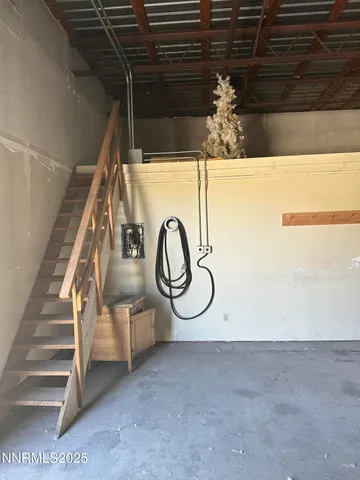 a view of outdoor space garage and patio