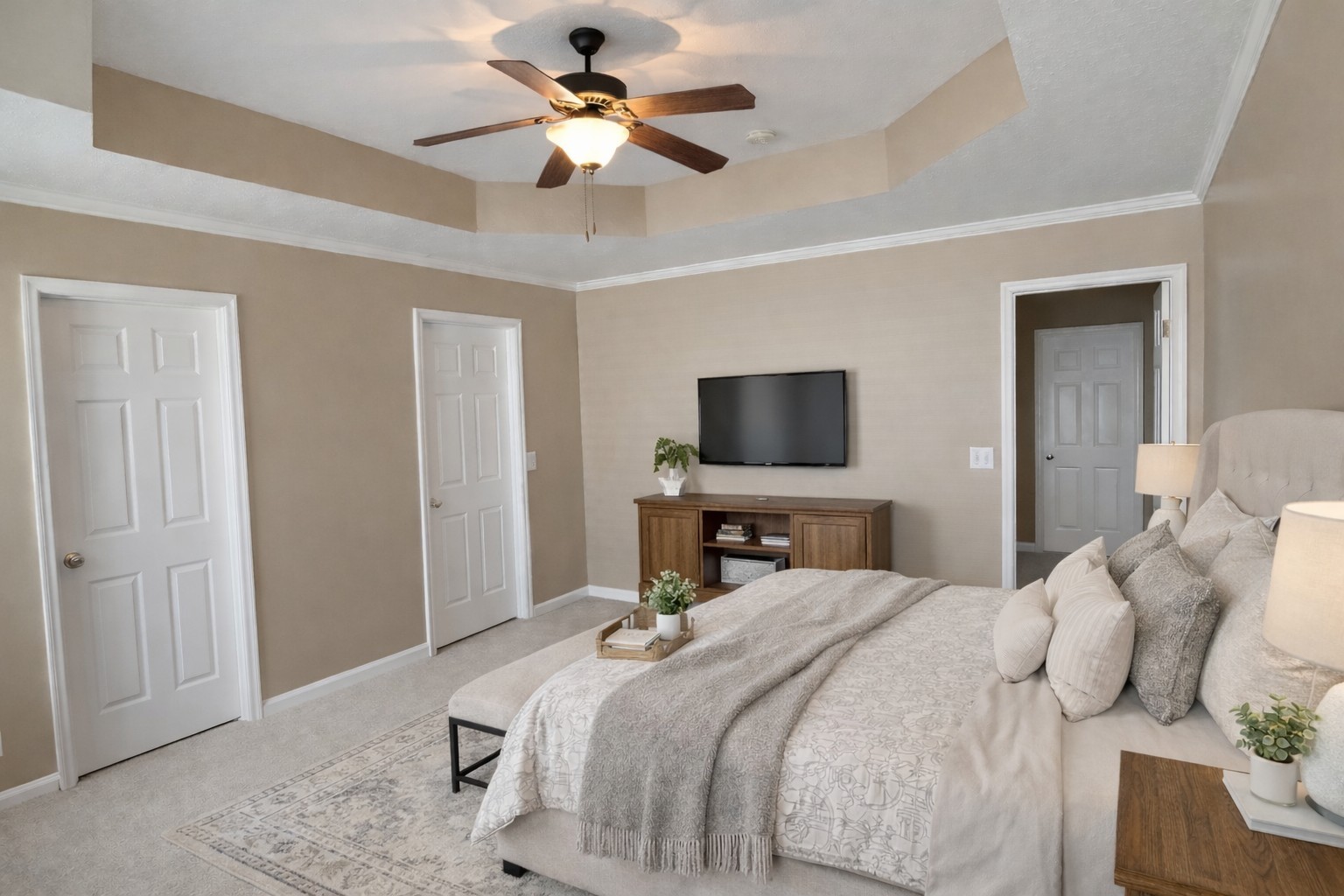 1809 Abrams Road Clarksville, TN 37042 - Photo 20 of 43 a bedroom with a bed and a flat screen tv