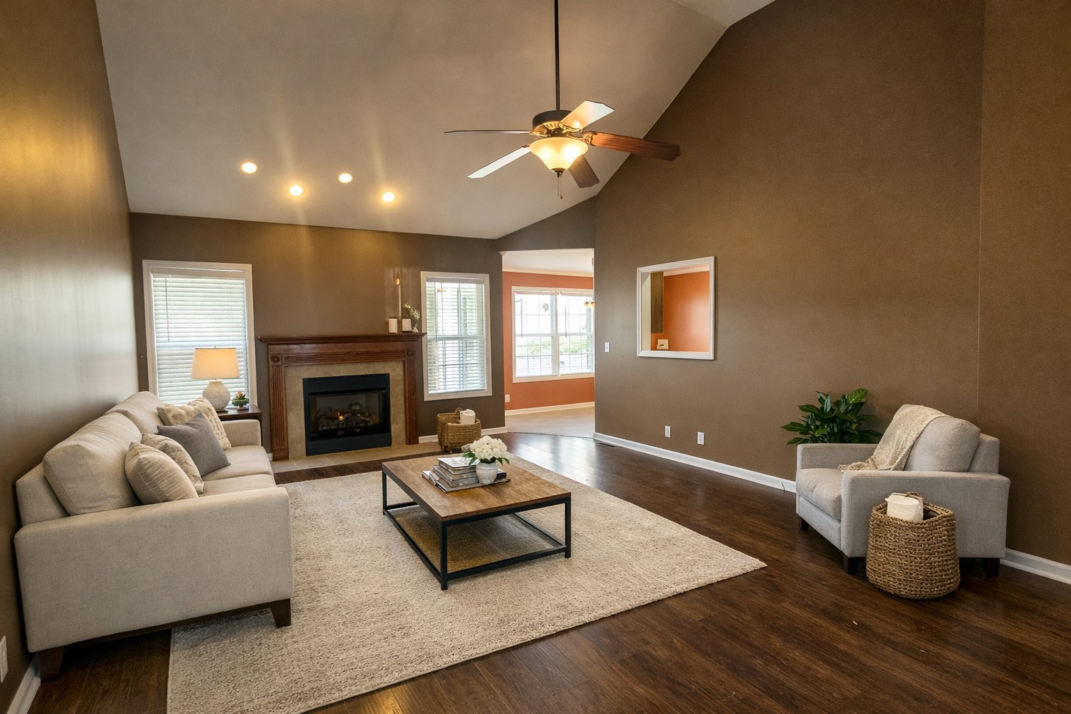 1809 Abrams Road Clarksville, TN 37042 - Photo 6 of 43 a living room with furniture and a fireplace
